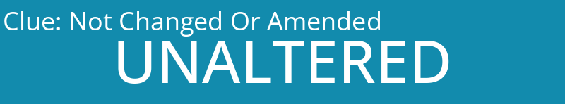 Not Changed Or Amended