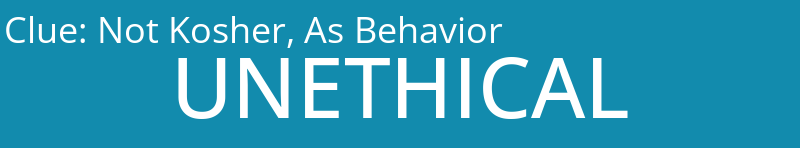 Not Kosher, As Behavior