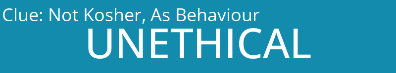 Not Kosher, As Behaviour