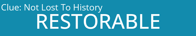 Not Lost To History