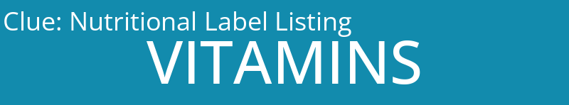 Nutritional Label Listing