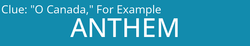 "O Canada," For Example