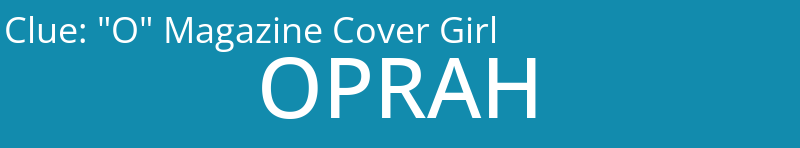 "O" Magazine Cover Girl