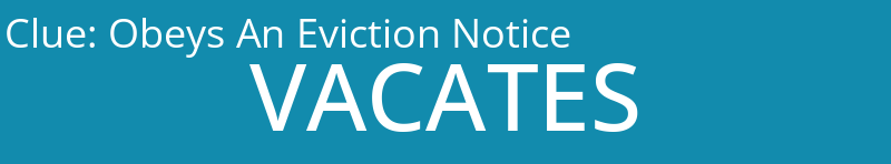 Obeys An Eviction Notice