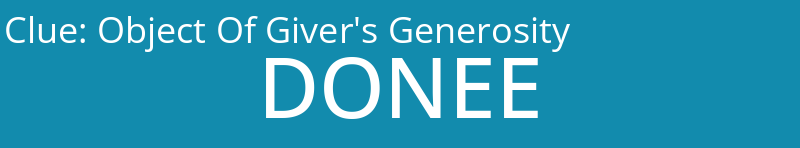 Object Of Giver's Generosity