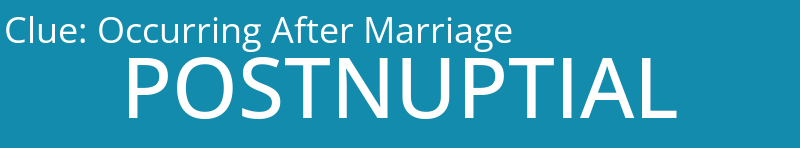 Occurring After Marriage