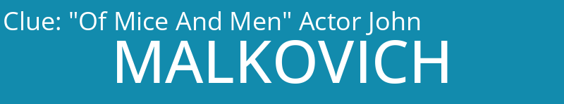 "Of Mice And Men" Actor John