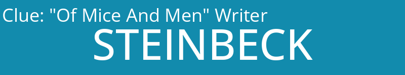 "Of Mice And Men" Writer