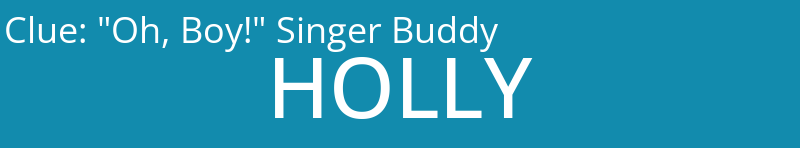 "Oh, Boy!" Singer Buddy