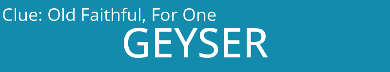 Old Faithful, For One