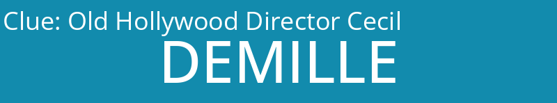 Old Hollywood Director Cecil