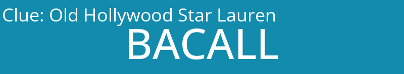 Old Hollywood Star Lauren