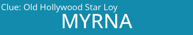 Old Hollywood Star Loy