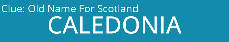 Old Name For Scotland