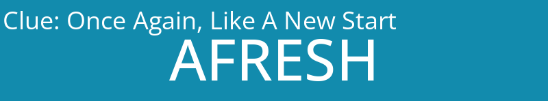 Once Again, Like A New Start