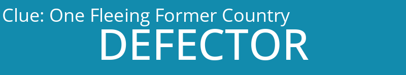 One Fleeing Former Country