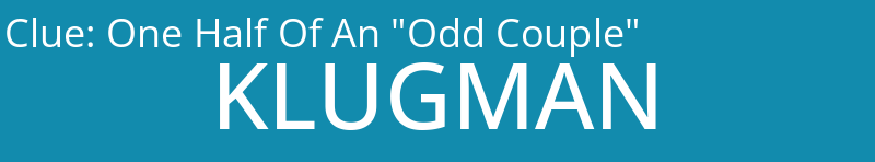 One Half Of An "Odd Couple"