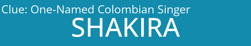 One-Named Colombian Singer