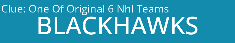 One Of Original 6 Nhl Teams