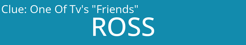 One Of Tv's "Friends"