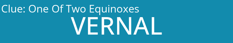 One Of Two Equinoxes