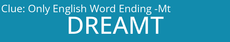 Only English Word Ending -Mt