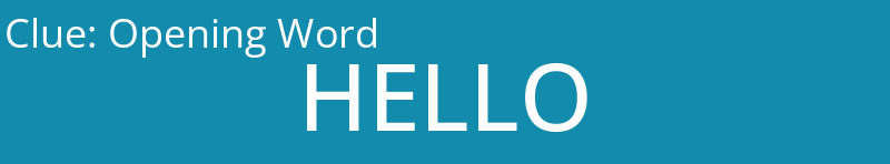 Opening Word