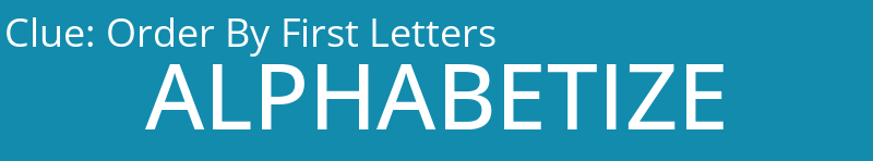 Order By First Letters