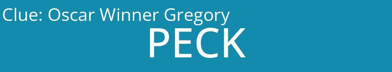 Oscar Winner Gregory