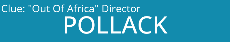 "Out Of Africa" Director