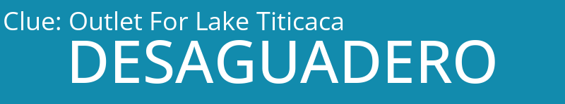 Outlet For Lake Titicaca