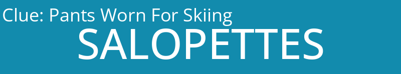 Pants Worn For Skiing