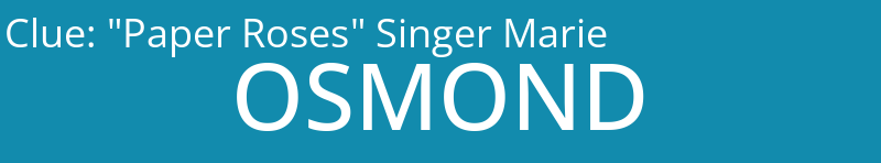 "Paper Roses" Singer Marie