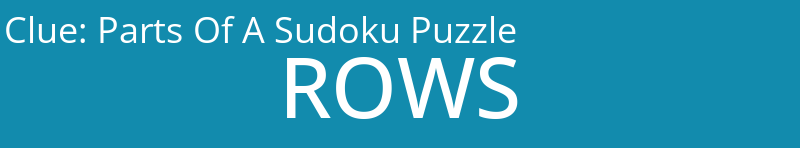 Parts Of A Sudoku Puzzle
