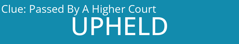 Passed By A Higher Court