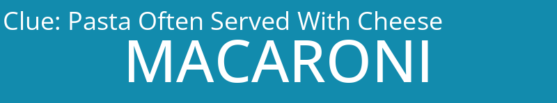 Pasta Often Served With Cheese