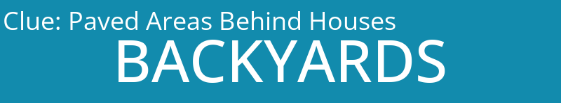 Paved Areas Behind Houses