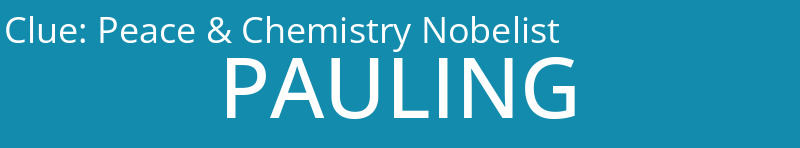 Peace & Chemistry Nobelist