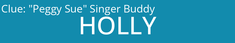 "Peggy Sue" Singer Buddy