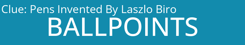 Pens Invented By Laszlo Biro