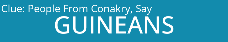 People From Conakry, Say