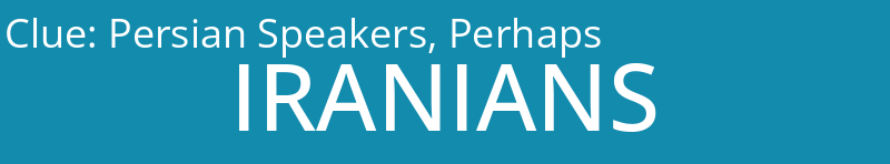 Persian Speakers, Perhaps