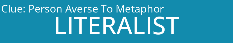 Person Averse To Metaphor