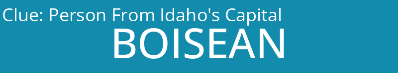 Person From Idaho's Capital