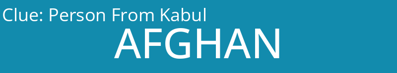 Person From Kabul