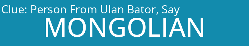 Person From Ulan Bator, Say