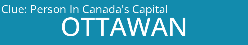 Person In Canada's Capital
