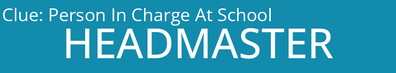 Person In Charge At School