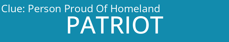 Person Proud Of Homeland