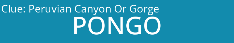 Peruvian Canyon Or Gorge